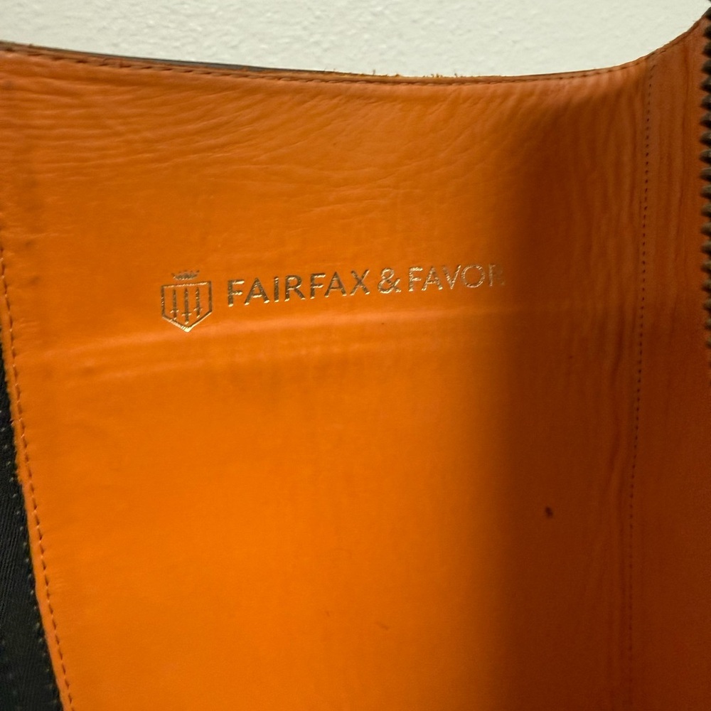 Fairfax & Favor Regina mahogany leather boots regular fit size 9 1/2 - Picture 7 of 9